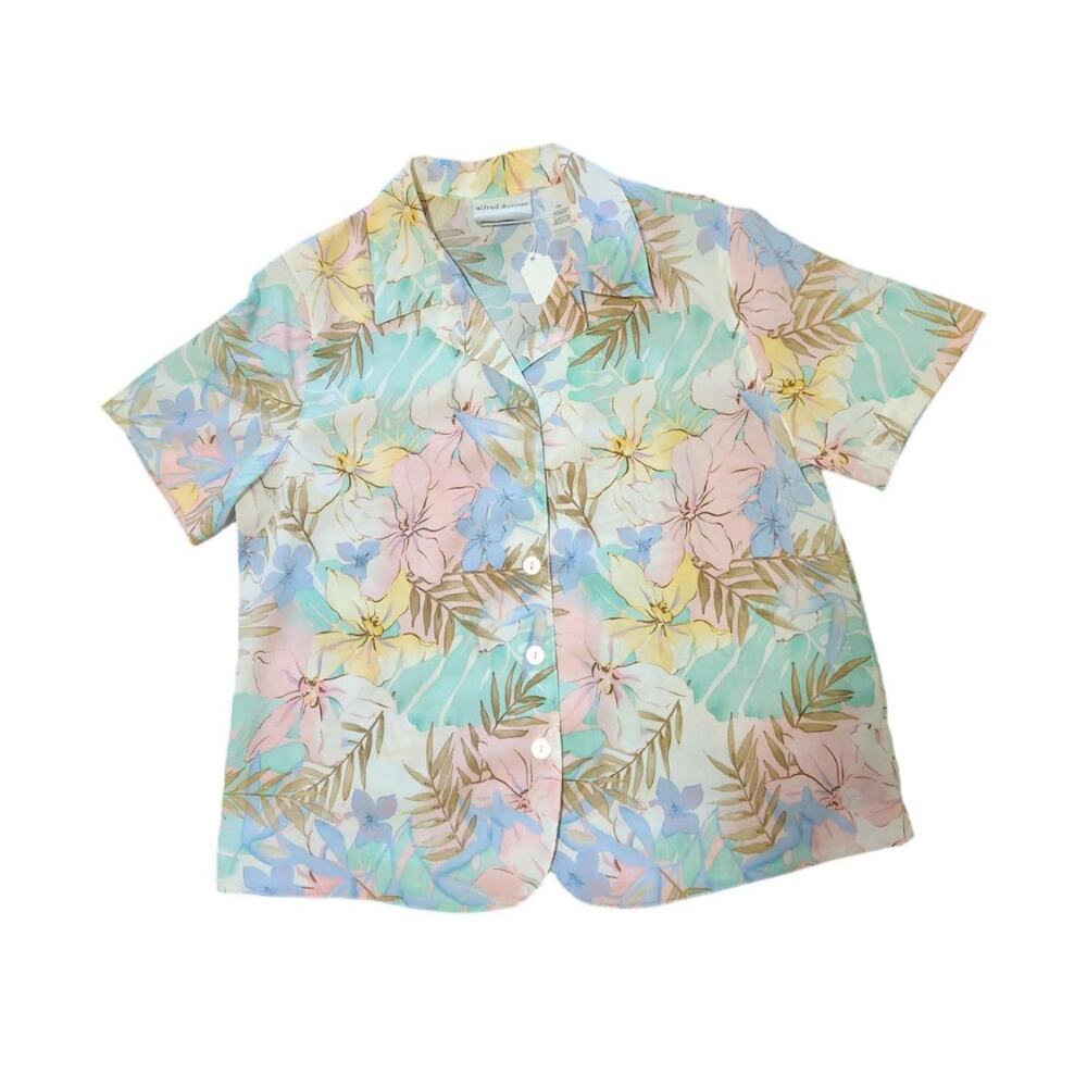 Pastel flowy tropical floral top